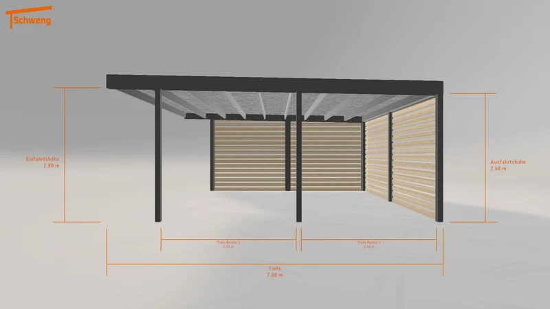 #DE Schweng Flachdachcarport C600 (ID dv5pj2) #MTG