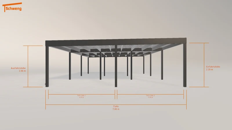 #DE Schweng Flachdachcarport C600 (ID bk7vd3) #MTG