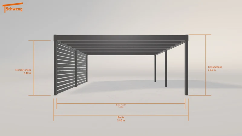 #DE Schweng Flachdachcarport C600+ (ID 5mnyg8) #MTG