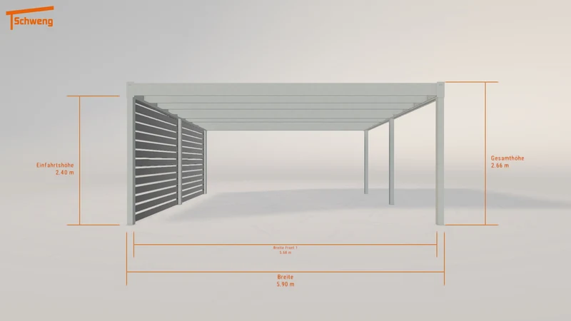 #DE Schweng Flachdachcarport C600 (ID yg8pkz) #MTG
