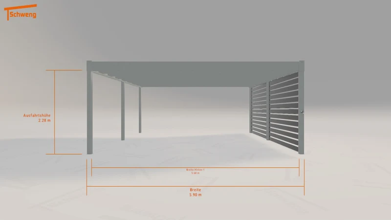 #DE Schweng Flachdachcarport C600 (ID yg8pkz) #MTG