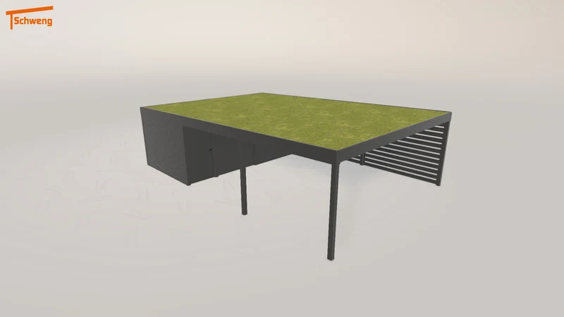 #DE Schweng Flachdachcarport C600+ (ID k2gbmy) #MTG