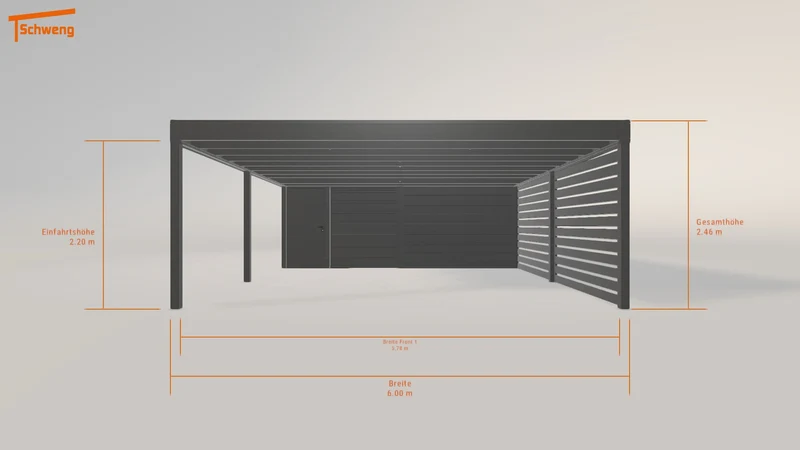 #DE Schweng Flachdachcarport C600+ (ID k2gbmy) #MTG