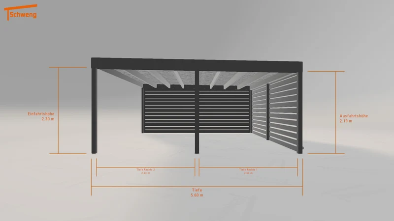 #CH Schweng Flachdachcarport C600+ (ID pbdb52) #MTG