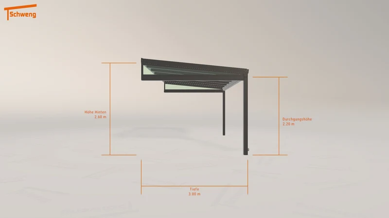 #DE Schweng Terrassenüberdachung S350 (ID jjnjdw)