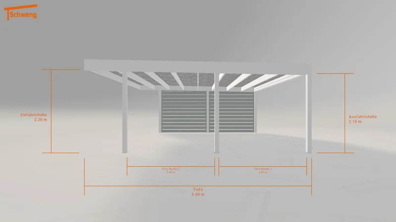 #DE Schweng Flachdachcarport C600 (ID 42zdkg) #MTG