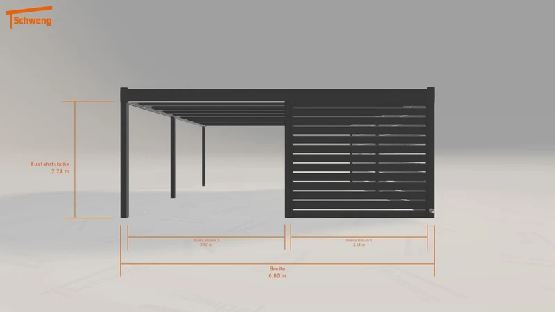 #DE Schweng Flachdachcarport C600 (ID 85dwdw) #MTG