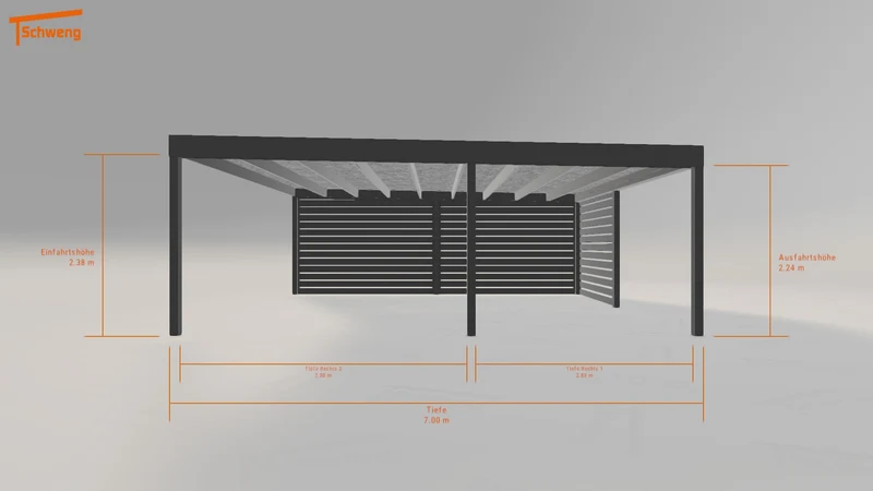 #DE Schweng Flachdachcarport C600 (ID x7xmxy) #MTG