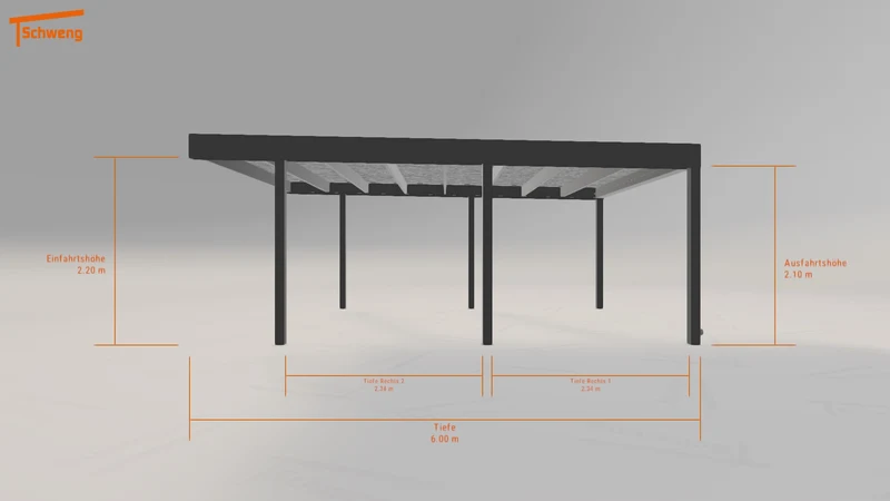 #DE Schweng Flachdachcarport C600 (ID bk7vyq)