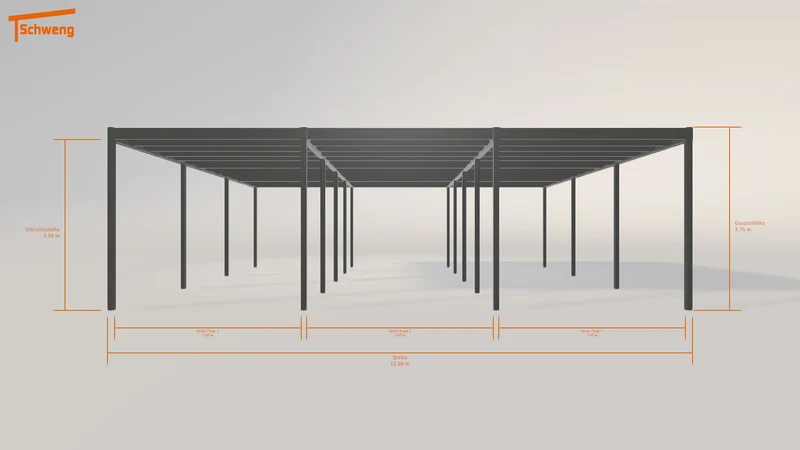 #CH Schweng Flachdachcarport C600+ (ID mjqd4v)