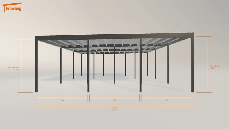 #CH Schweng Flachdachcarport C600+ (ID mjqd4v)