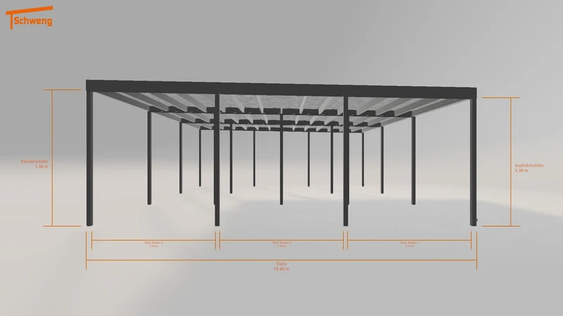 #CH Schweng Flachdachcarport C600+ (ID mjqd4v)
