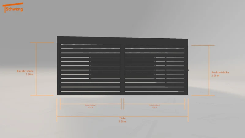 #DE Schweng Flachdachcarport C600+ (ID 779yk5) #MTG