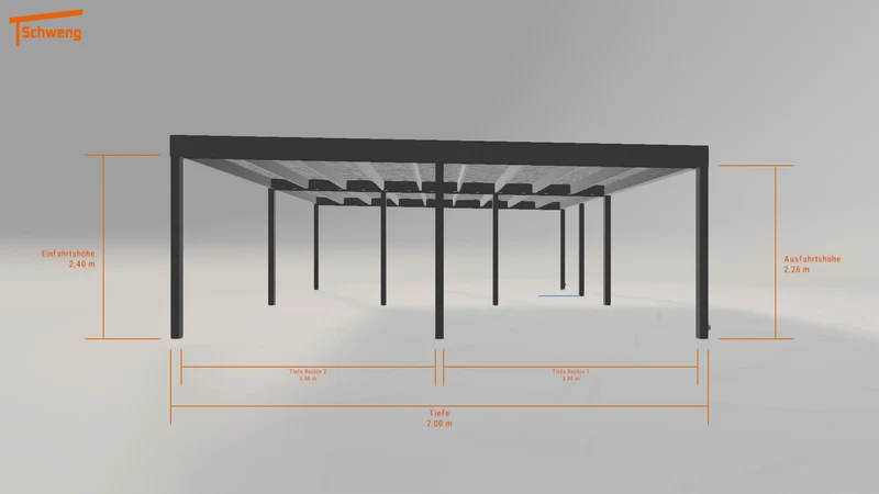 #DE Schweng Flachdachcarport C600 (ID w3pqy4) #MTG