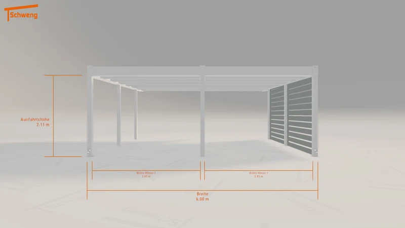 #DE Schweng Flachdachcarport C600 (ID g7zybp) #MTG