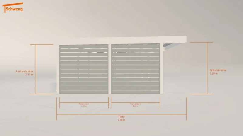 #DE Schweng Flachdachcarport C600 (ID g7zybp) #MTG