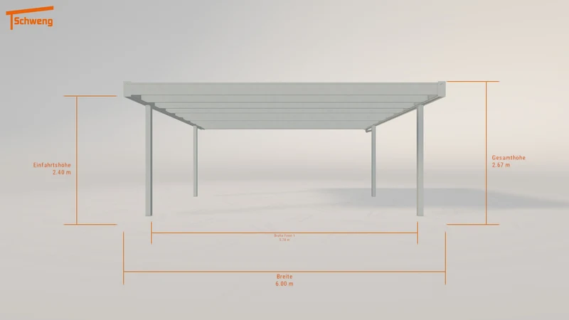 #DE Schweng Flachdachcarport C600 (ID 9w57bp) #MTG
