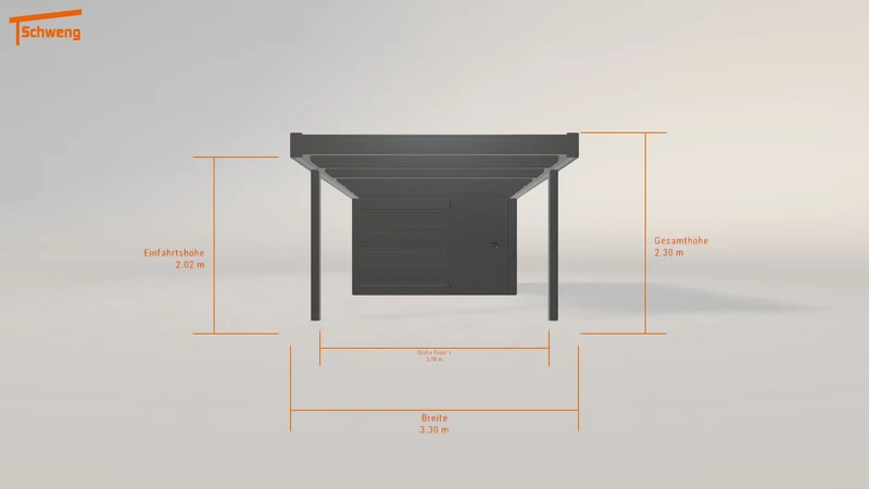 #AT Schweng Flachdachcarport C600 (ID n5nzwb)