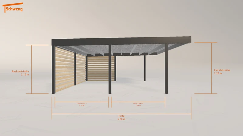 #DE Schweng Flachdachcarport C600 (ID x73wdn) #MTG
