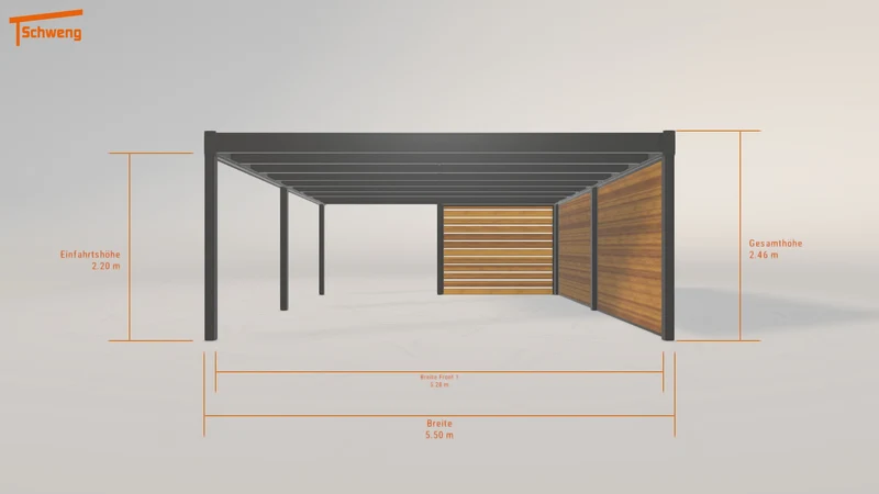 #DE Schweng Flachdachcarport C600+ (ID 42zdd9) #MTG