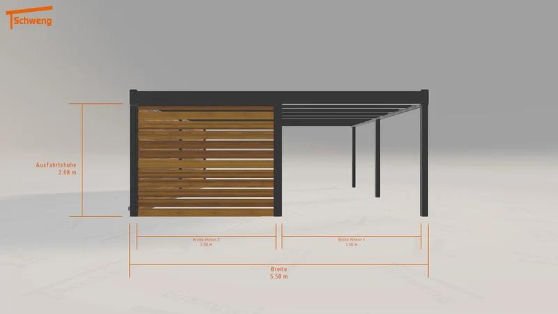 #DE Schweng Flachdachcarport C600+ (ID 42zdd9) #MTG