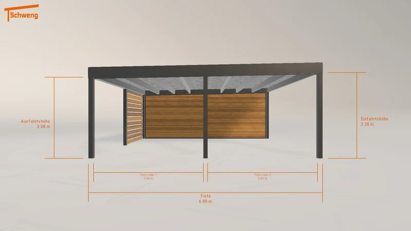 #DE Schweng Flachdachcarport C600+ (ID 42zdd9) #MTG