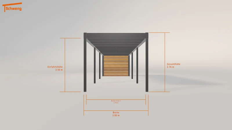 #DE Schweng Flachdachcarport C600+ (ID k2gb4j) #MTG