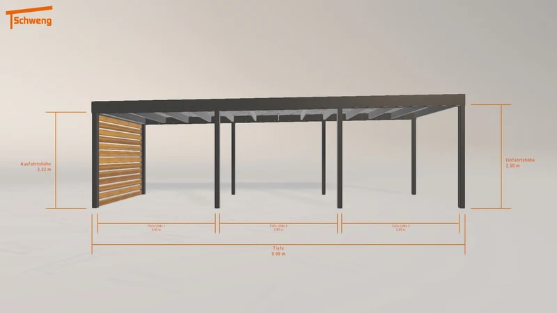 #DE Schweng Flachdachcarport C600+ (ID k2gb4j) #MTG