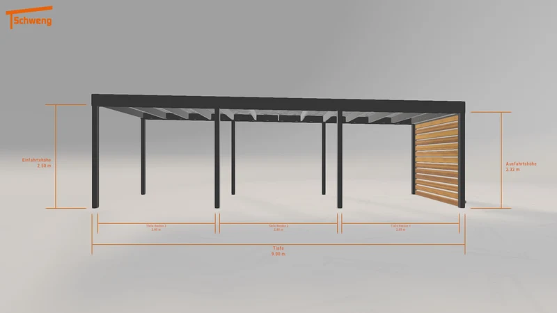 #DE Schweng Flachdachcarport C600+ (ID k2gb4j) #MTG