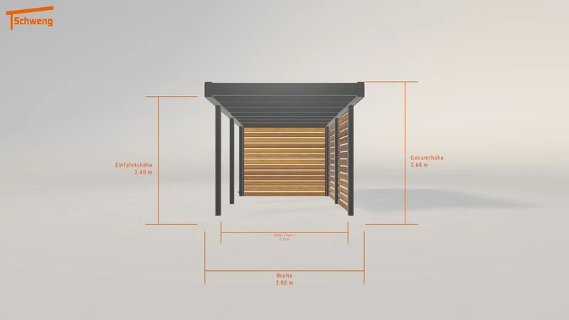 #DE Schweng Flachdachcarport C600+ (ID yg85pv)