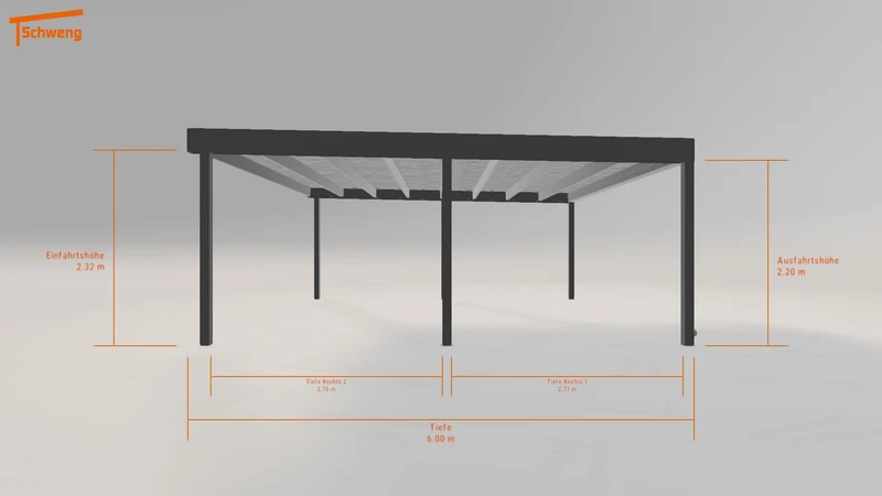 #DE Schweng Flachdachcarport C600 (ID zbjn7d) #MTG