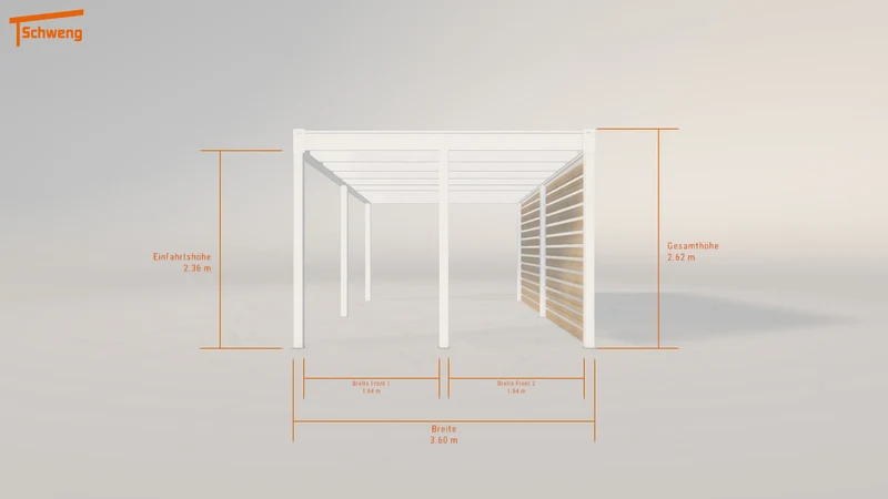 #DE Schweng Flachdachcarport C600 (ID x7xjzg)