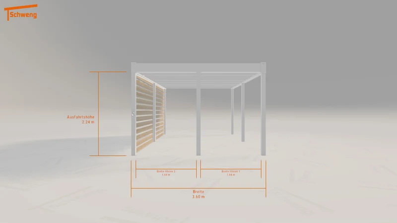 #DE Schweng Flachdachcarport C600 (ID x7xjzg)