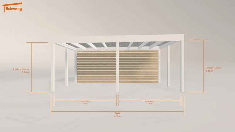 #DE Schweng Flachdachcarport C600 (ID x7xjzg)