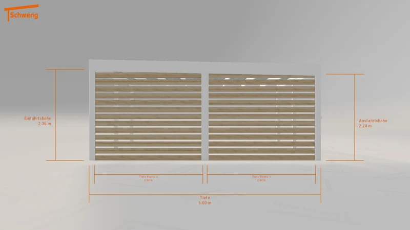 #DE Schweng Flachdachcarport C600 (ID x7xjzg)