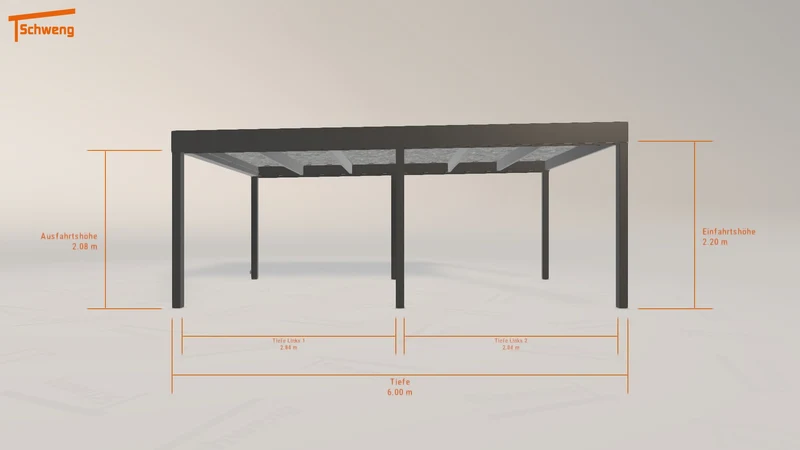 #DE Schweng Flachdachcarport C600 (ID pb8rvb)