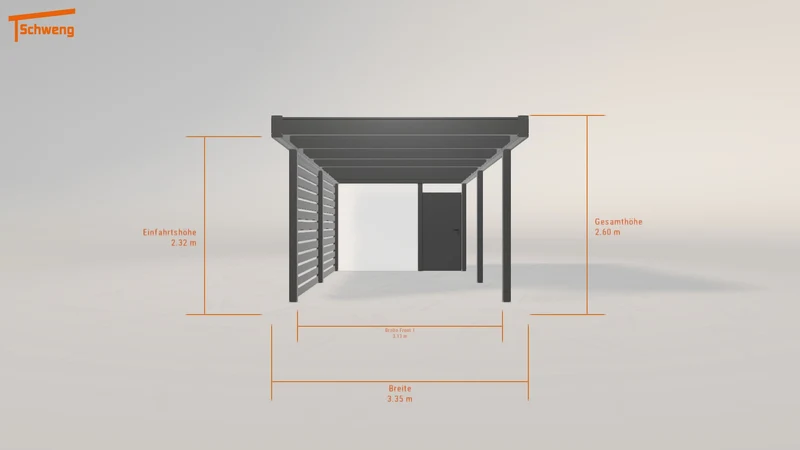 #DE Schweng Flachdachcarport C600 (ID bk95dv) #MTG