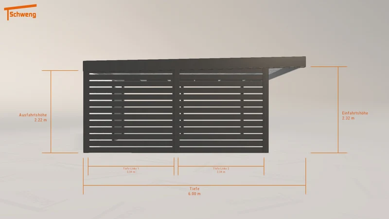 #DE Schweng Flachdachcarport C600 (ID bk95dv) #MTG