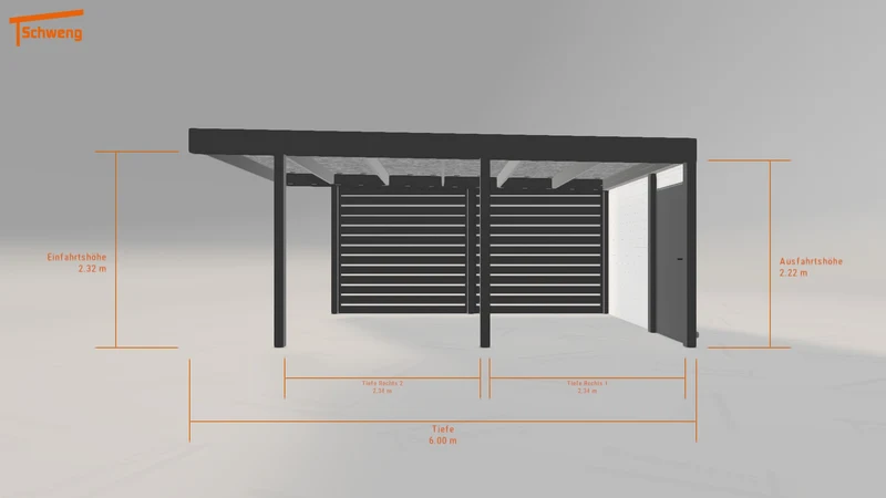 #DE Schweng Flachdachcarport C600 (ID bk95dv) #MTG