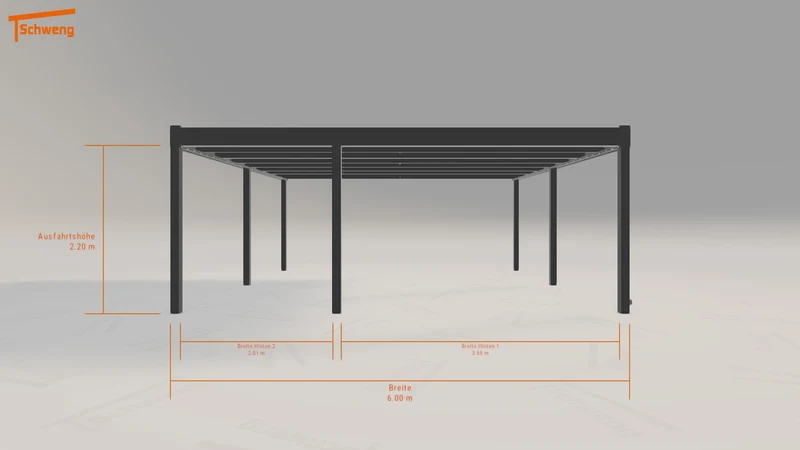 #DE Schweng Flachdachcarport C600+ (ID 42zbq5)