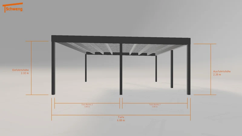 #DE Schweng Flachdachcarport C600+ (ID 42zbq5)