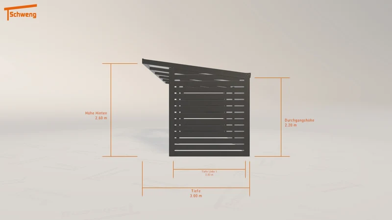 #DE Schweng Pultdachcarport S400 (ID qdj59v)