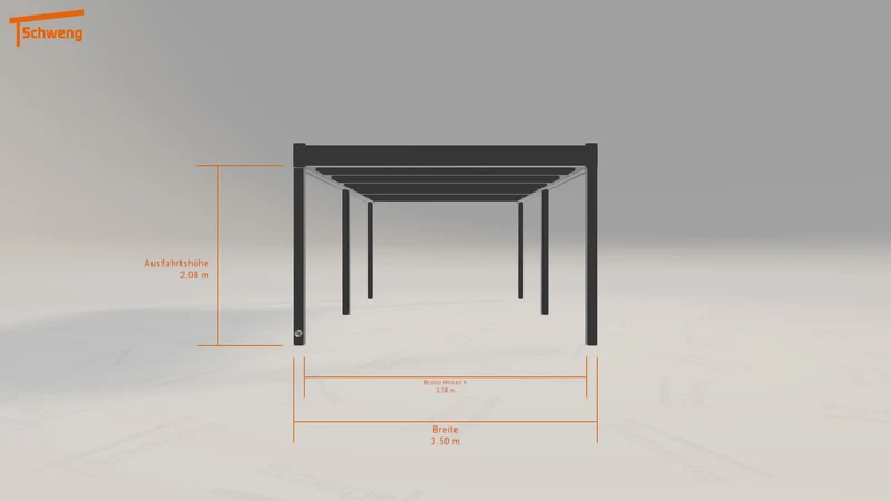 #AT Schweng Flachdachcarport C600 (ID 42zm5v)