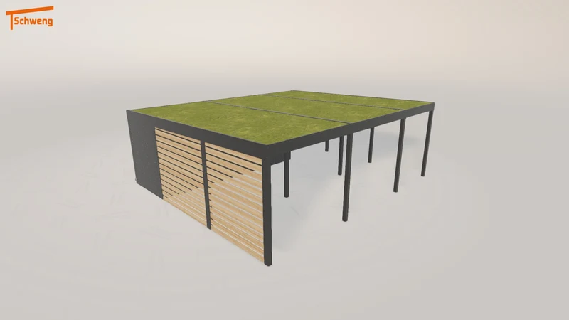 #DE Schweng Flachdachcarport C600+ (ID bk949q) #MTG