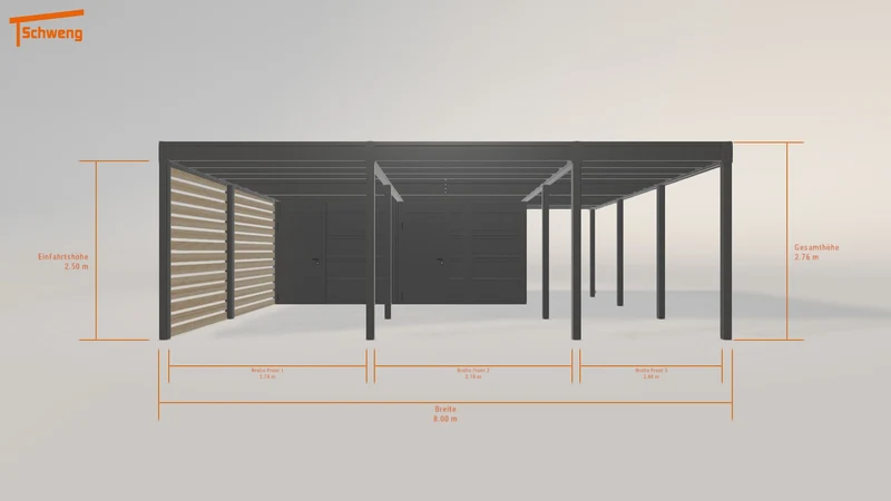 #DE Schweng Flachdachcarport C600+ (ID bk949q) #MTG