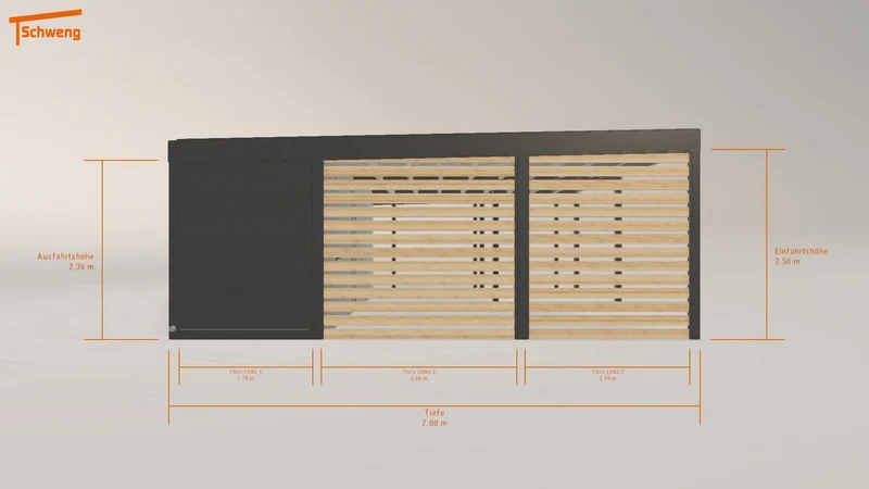 #DE Schweng Flachdachcarport C600+ (ID bk949q) #MTG