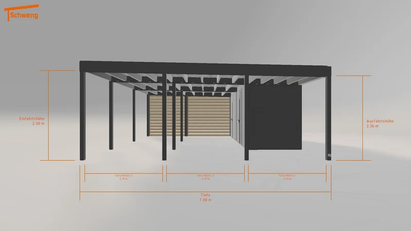 #DE Schweng Flachdachcarport C600+ (ID bk949q) #MTG