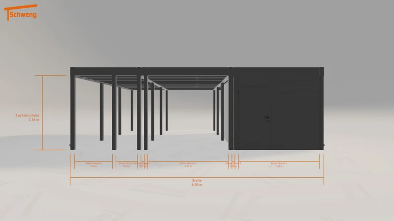 #DE Schweng Flachdachcarport C600+ (ID jjz4z7) #MTG