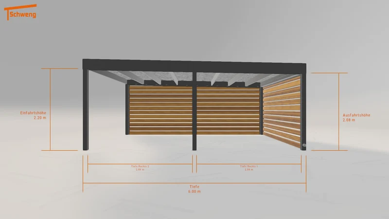 #DE Schweng Flachdachcarport C600 (ID 9wnzyq) #MTG
