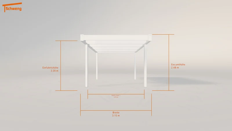 #DE Schweng Flachdachcarport C600 (ID w37yyj)